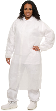 Hygisafe Besöksrock Non-Woven Vit L